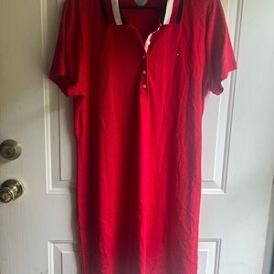 Red Polo Dress with  Collar